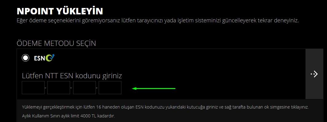 cash yükleme 3