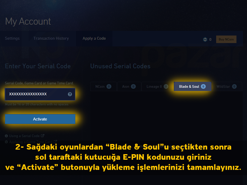 Blade and Soul kullanım adımı 2