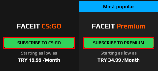 FACEIT Premium kullanım adımı 3