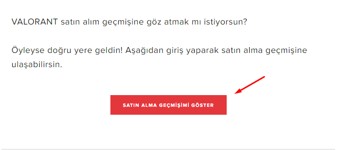Valorant Satın Alma Geçmişi Görme