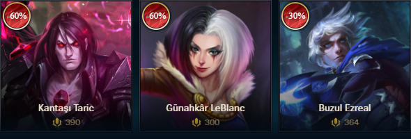 LoL Kostüm ve Şampiyon İndirimleri (7 Şubat - 13 Şubat)