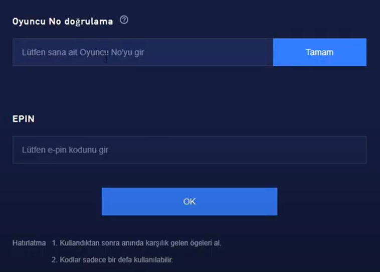 PUBG Mobile Uc Kodu Girme