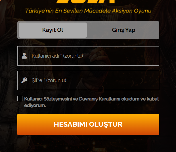 Zula Hesap Aç - Zula Kayıt Ol