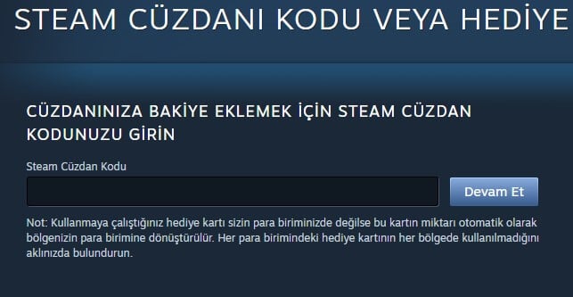 Steam Wallet Code
