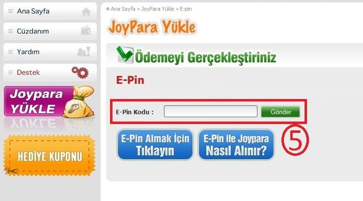 JoyPara kullanım adımı 3