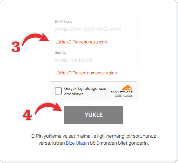 Karahan Online Diriliş kullanım adımı 2 Karahan Online Diriliş kullanım adımı 2