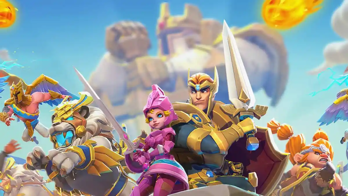 Lords Mobile battle scene with charging heroes Lords Mobile battle scene with charging heroes