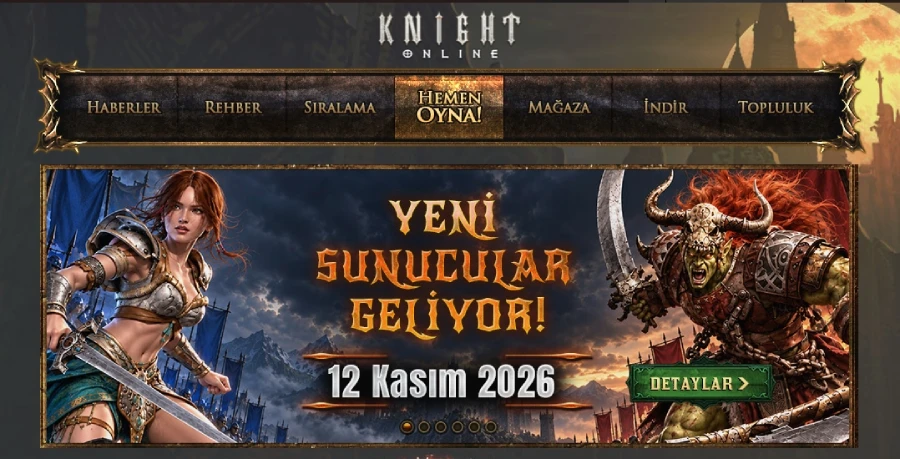 Knight Online Yeni Sunucuları 12 Kasım 2026’da Açılıyor!