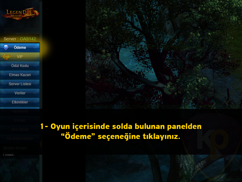 Legend Online Elmas kullanım adımı 1