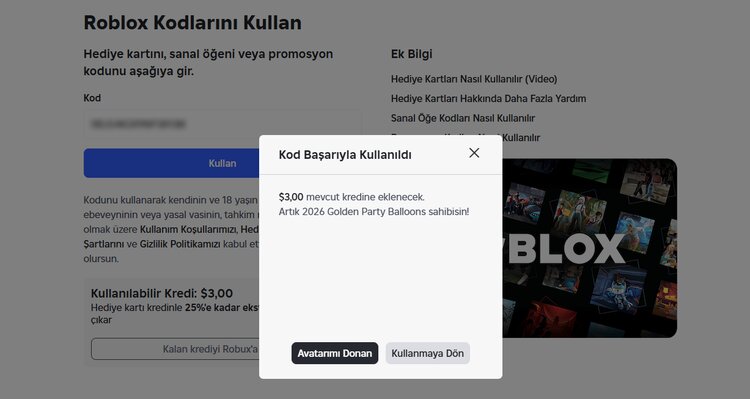 Roblox Avatarımı Donat ekranı