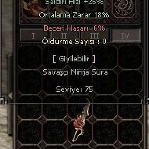 Zehir Kilici +9 Satilik