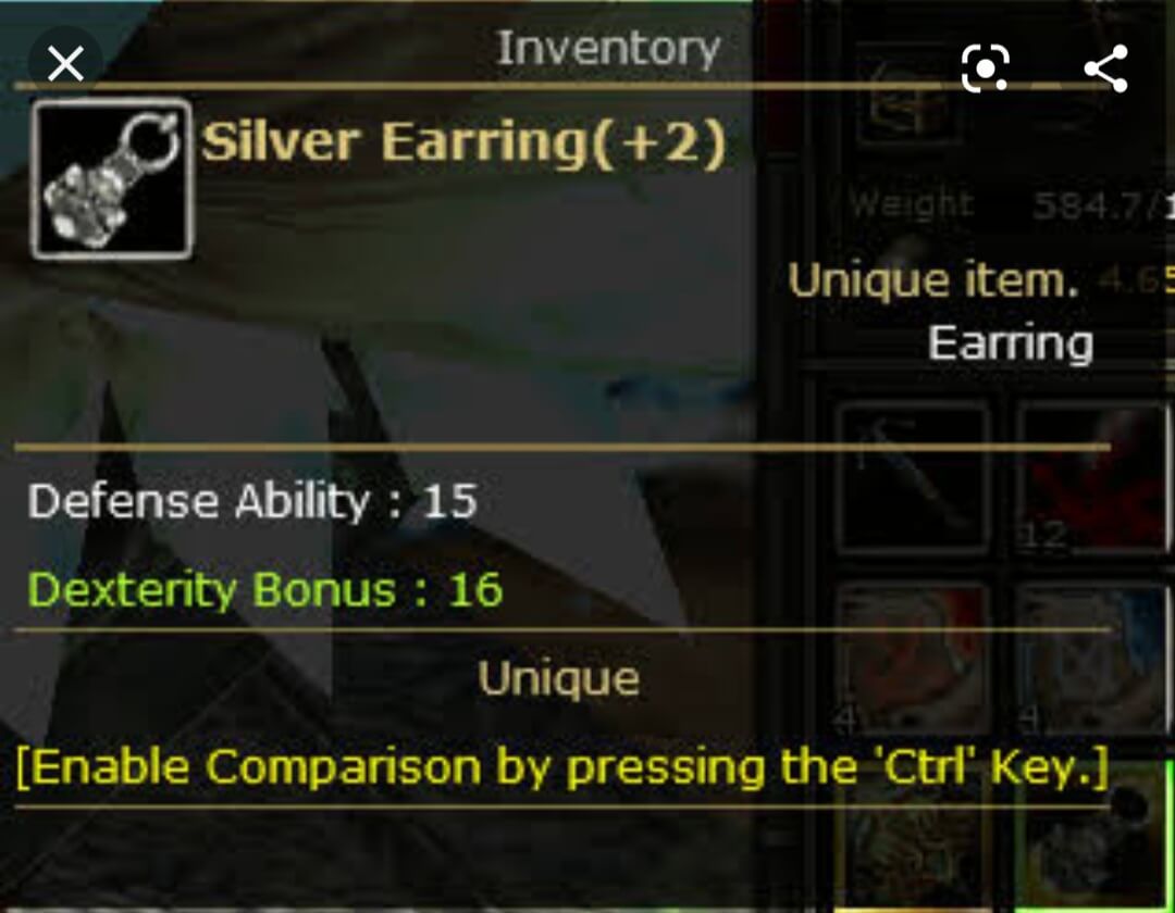 +2 SİLVER EARRİNG Knight Server Destan12478