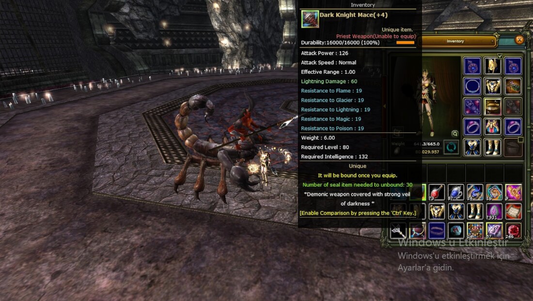 Dark Knight Mace +4 Knight Server Oreads15640