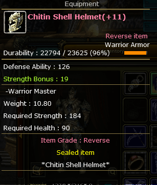 Warrio Shell +11 Warior Shell Set Knight Server Gordion-46073