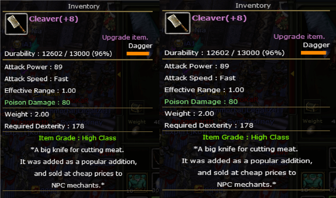 Dual +8 Cleaver Knight Server Felis116198