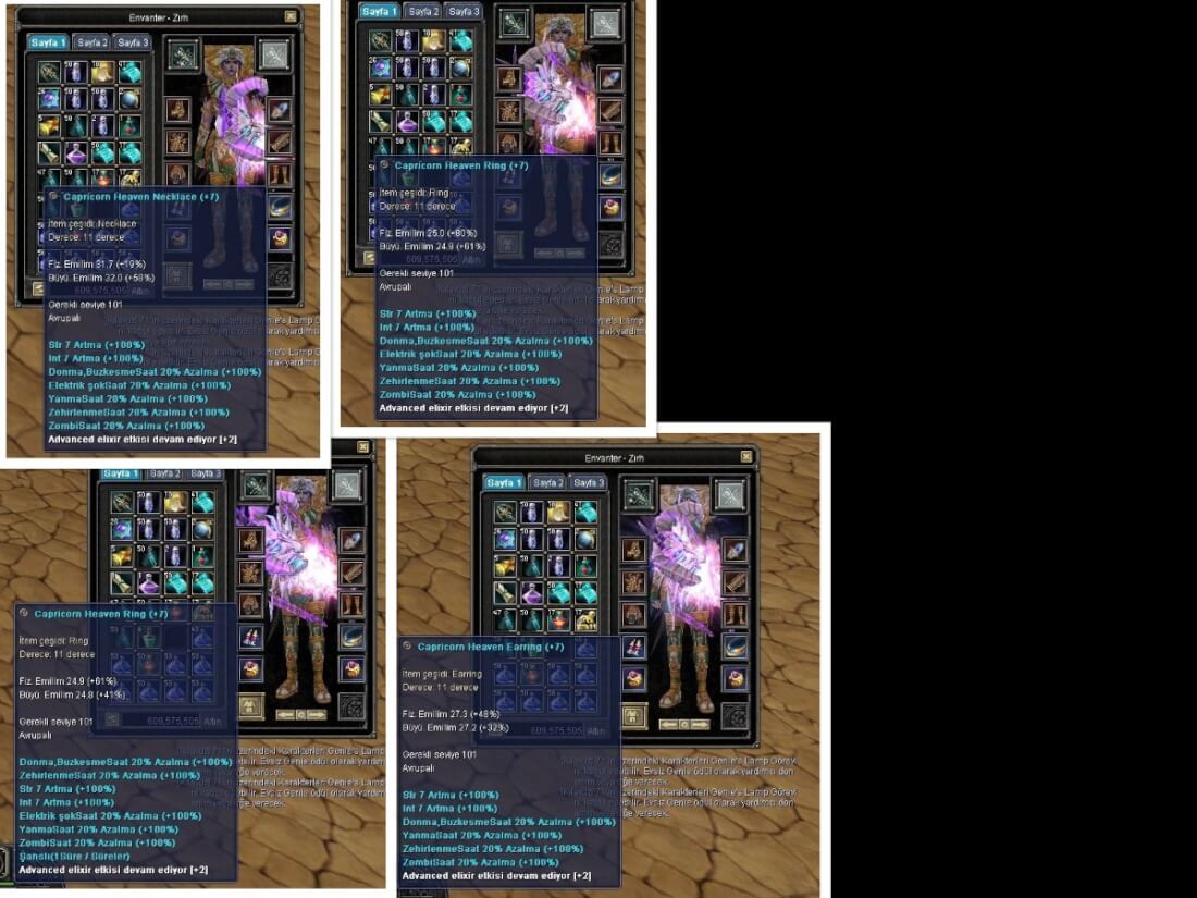Karya - +7 Heaven Acc Set (4 Parca) | Full Str-int 7 | Full %100 Bluelu