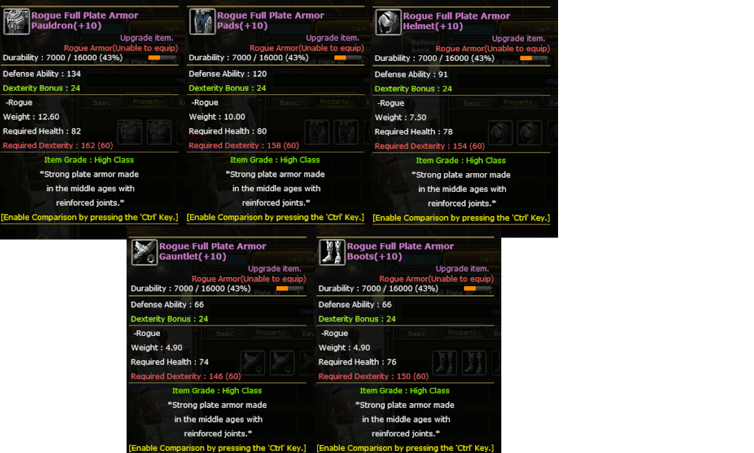 10 Full Plate Armor Set Knight Server Oreads 125153 10 Full Plate Armor Set Knight Server Oreads 125153