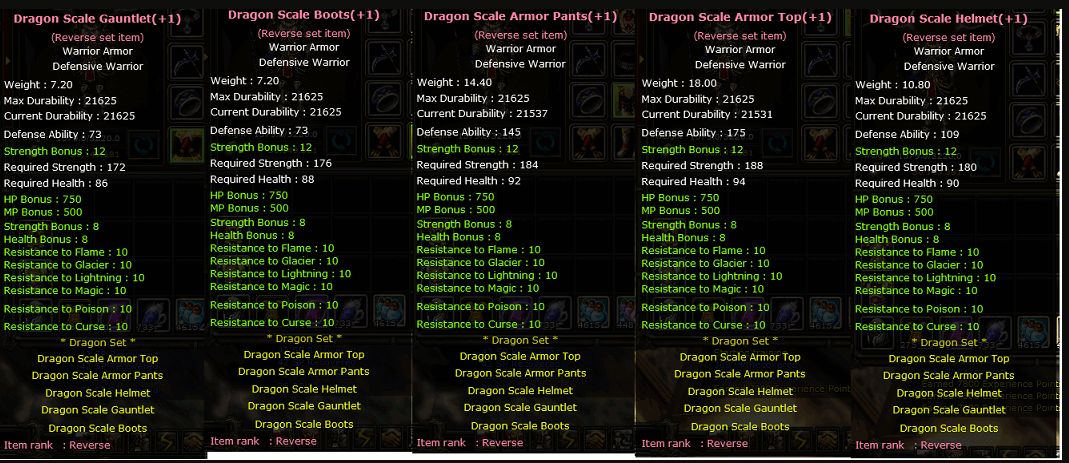 +1 Rebit Dragon Set | Knight Server Dryads-67120