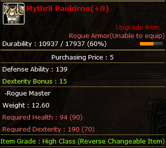 Mythril Set+8 ( No Reb Mitril Set+8 ) Knight Server Altar-119515